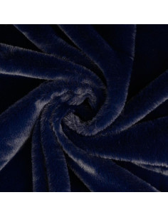 Tessuto in finta pelliccia - Blu marino