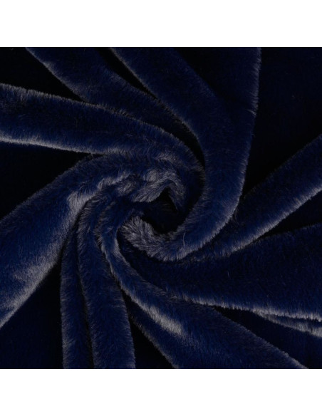 Tessuto in finta pelliccia - Blu marino