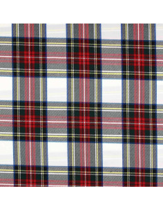 Tessuto tartan scozzese - Rosso, verde, giallo e beige 2