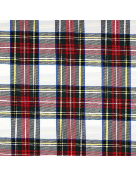 Tessuto tartan scozzese - Rosso, verde, giallo e beige