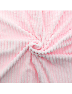 Tessuto minky a coste larghe - Rosa