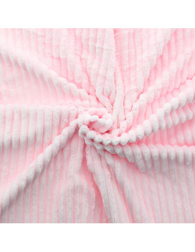 Tessuto minky a coste larghe - Rosa