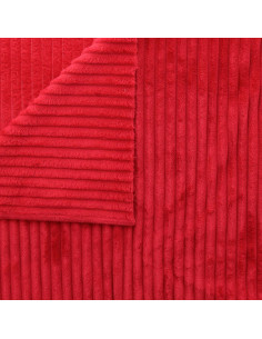 Tessuto minky a coste larghe - Rosso 2