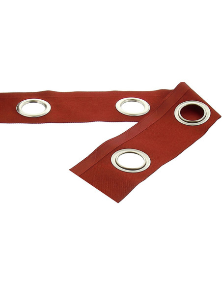 Fascia con occhielli argento opaco - Terracotta