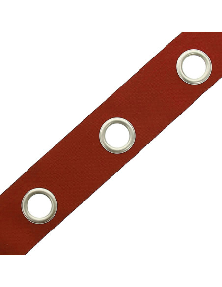 Fascia con occhielli argento opaco - Terracotta