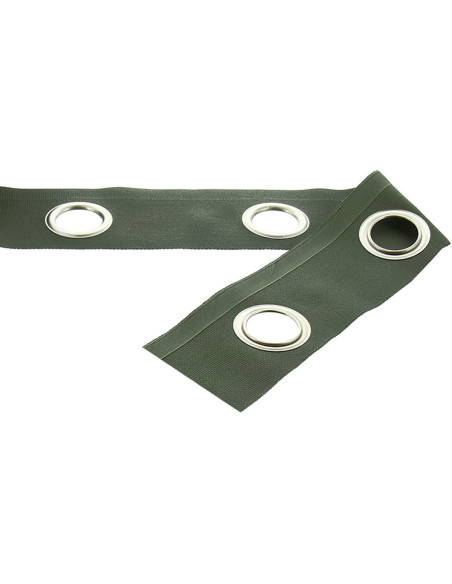 Fascia con occhielli argento opaco - Verde salvia