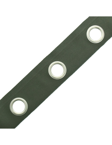 Fascia con occhielli argento opaco - Verde salvia