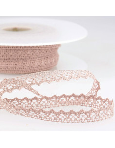 Pizzo di cotone fine - Rosa antico