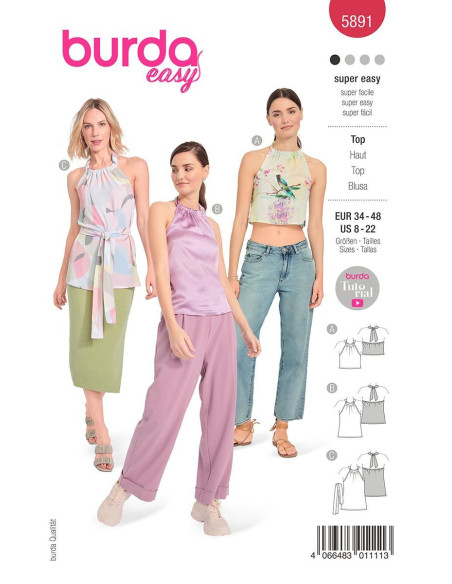 Modello di top - Burda 5891