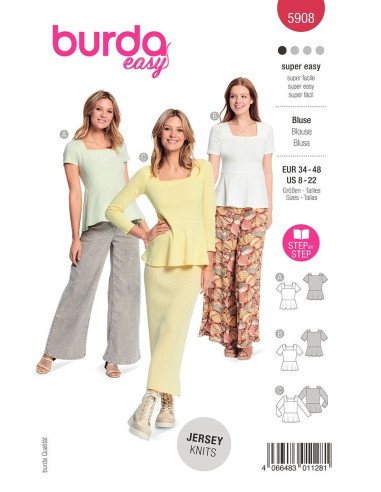 Modello di camicetta - Burda 5908
