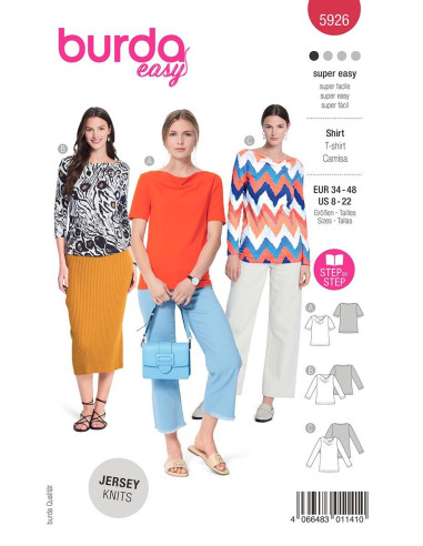 Modello di T-shirt - Burda 5926