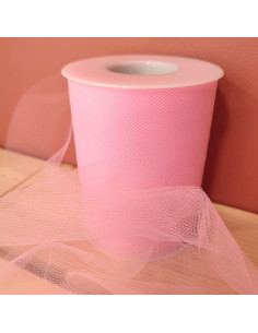Nastro di tulle - Rosa - Rotolo di 40 metri