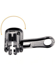 Doppio cursore per chiusura sintetica 6 mm - Canna di fucile