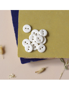 Pulsante a due fori 10 mm - Bianco Sporco