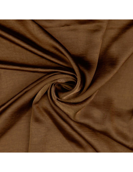 Tessuto satin deluxe tocco seta - Cioccolato