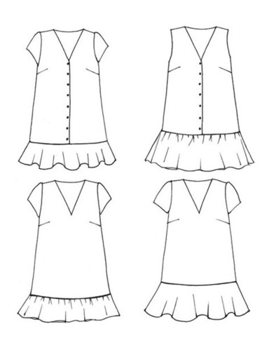 Modello di abito Volute - Anna Rose patterns