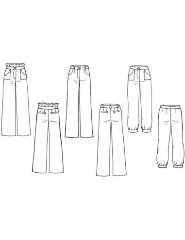 Modello di pantaloni Dulce - Anna Rose patterns