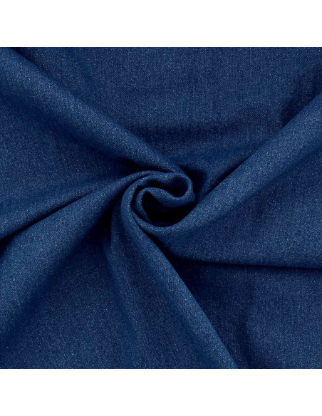 Tessuto jeans denim elasticizzato - Blu denim