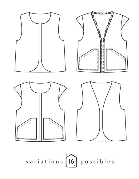 Modello di gilet o giacca Berger - Atelier Scämmit