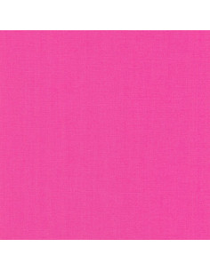 Tessuto cotone unito patchwork Kona - Rosa brillante