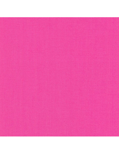 Tessuto cotone unito patchwork Kona - Rosa brillante