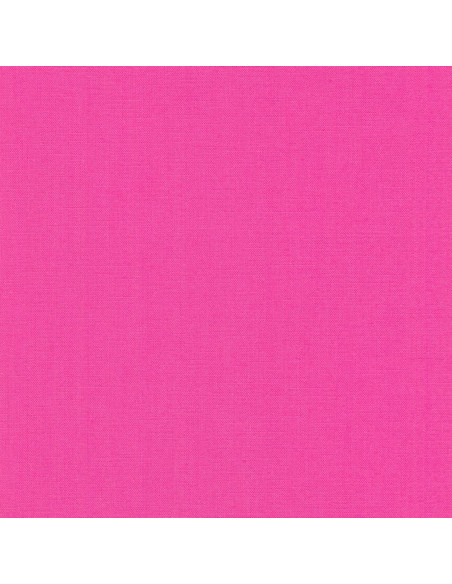 Tessuto cotone unito patchwork Kona - Rosa brillante