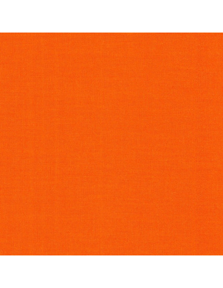 Tessuto cotone tinta unita patchwork Kona - Tangerine