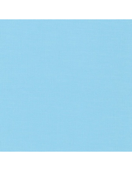Tessuto cotone tinta unita patchwork Kona - Spa Blue