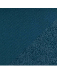 Tessuto softshell idrorepellente con retro in micropile - Blu denim
