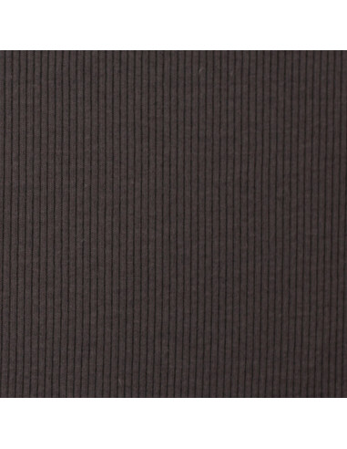 Tessuto jersey di cotone a maglia fine a coste - Grigio antracite