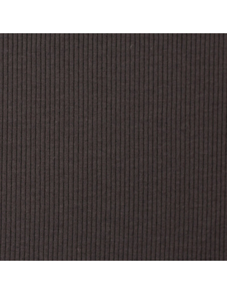 Tessuto jersey di cotone a maglia fine a coste - Grigio antracite