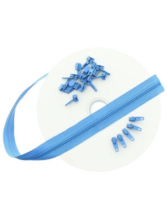 Rotolo di 10 metri di chiusura in nylon - Blu nattier