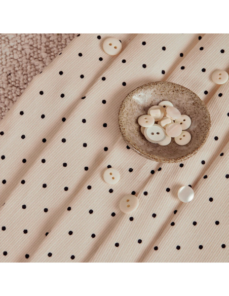 Tessuto velluto a coste a pois Off-White - Atelier Brunette