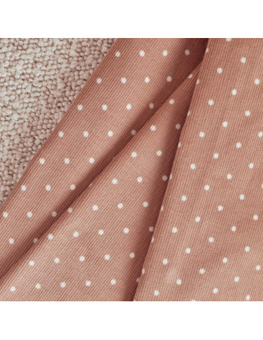 Tessuto velluto a coste a pois Maple - Atelier Brunette
