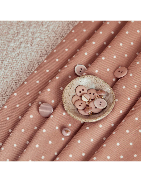 Tessuto velluto a coste a pois Maple - Atelier Brunette