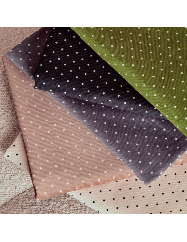 Tessuto velluto a coste a pois Maple - Atelier Brunette