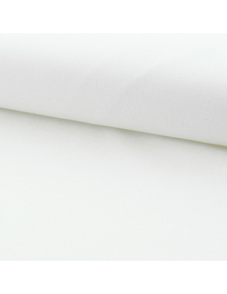 Tela di cotone canvas semi-intrecciata - Bianco
