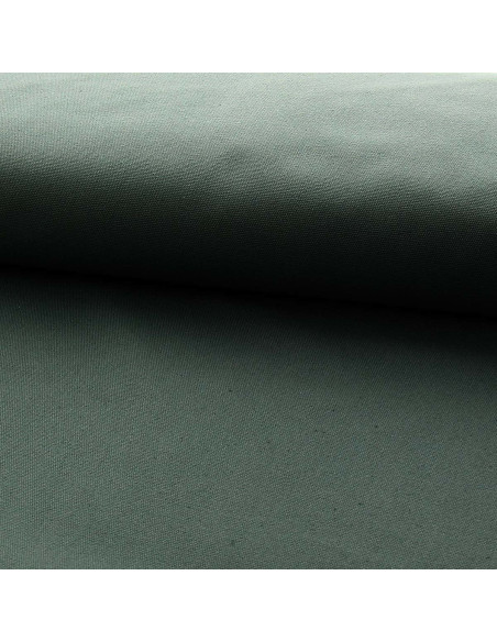 Tela di cotone canvas semi-intrecciata - Verde grigio