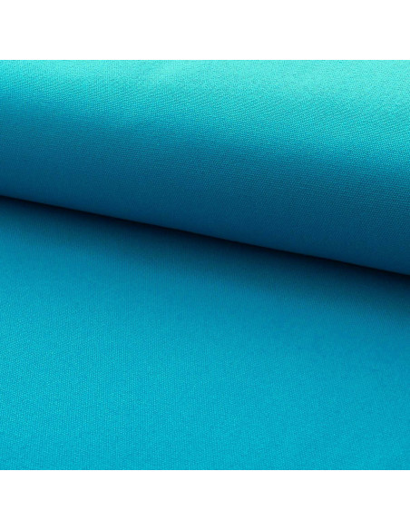 Tela di cotone canvas semi-intrecciata - Blu turchese