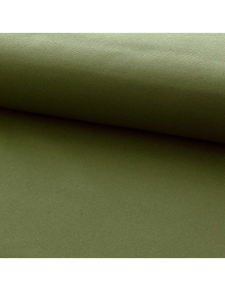 Tela di cotone canvas semi-intrecciata - Verde muschio