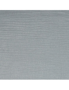 Tessuto doppia garza di cotone iridescente con glitter - Grigio perla 2