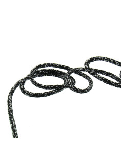 Cordoncino lurex 2 mm - Nero e argento