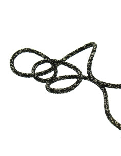 Cordoncino lurex 2 mm - Nero e oro