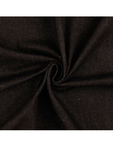 Tessuto jeans cotone classico - Nero