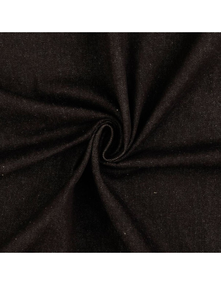 Tessuto jeans cotone classico - Nero