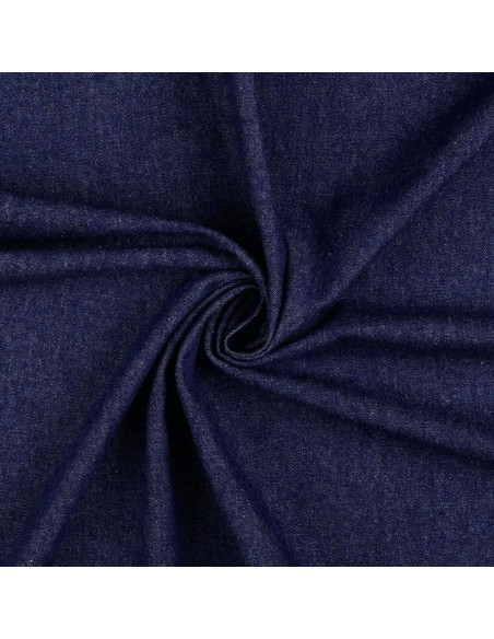 Tessuto jeans cotone leggero - Blu denim