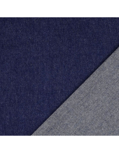 Tessuto jeans cotone leggero - Blu denim