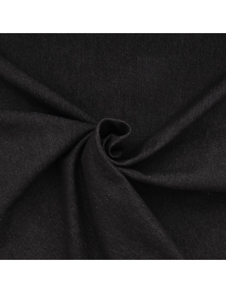 Tessuto jeans denim elasticizzato - Nero