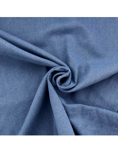 Tessuto jeans denim elasticizzato - Blu medio