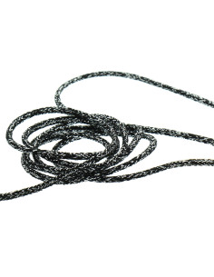 Cordoncino lurex 5 mm - Nero e argento